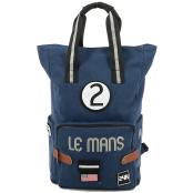 Sac à dos 27x14.5x45cm Coton Bleu