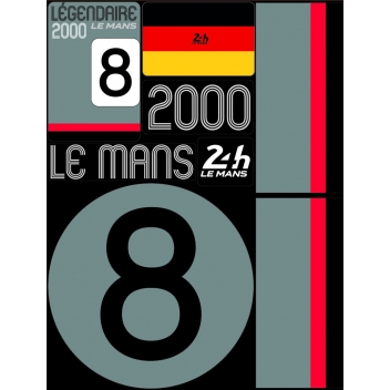 LM455-00 - 3700245427163 - 24H LE MANS - Autocollants Voyage à coller sur une valise 2000 (5 planches)