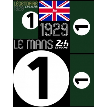 LM455-29 - 3700245427088 - 24H LE MANS - Autocollants Voyage à coller sur une valise 1929 (5 planches)