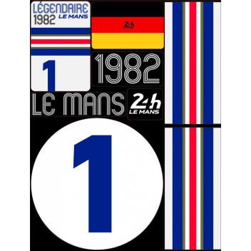 LM455-82 - 3700245427156 - 24H LE MANS - Autocollants Voyage à coller sur une valise 1982 (5 planches)