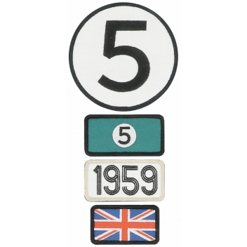 LM456-59 - 3700245426722 - 24H LE MANS - Patchs voyage brodés à scratcher sur un sac 1959 (4 pièces)