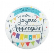 Disque azyme joyeux anniversaire 15 cm