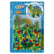 Kit perles & plaques MAXI (grosses perles Ø10 mm) Dinosaure