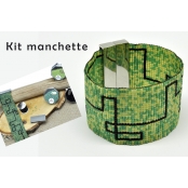 Kit bracelet manchette perle Miyuki 11/0 tissé Labyrinthe