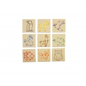 Kit string art pour Enfant Tableau de fil tendu Orig'animals