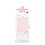 Bougies roses et blanches 12 pièces