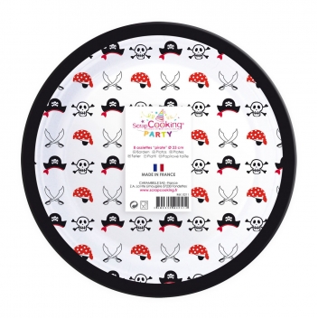 211 - 3700392402112 - Scrapcooking Party - Assiettes Pirate 8 pièces