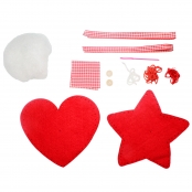 Kit coeur et étoile en feutrine 2 pièces