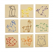 Kit string art pour Enfant Tableau de fil tendu Orig'animals