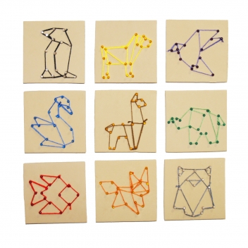 L617917 - 3701385301924 - Sodertex - Kit string art pour Enfant Tableau de fil tendu Orig'animals - 8