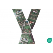 GASPARD Bretelles Homme Larges Fantaisie Chasseur - Elastique Résistant et Pinces Extra Fortes - Modèle en X - Fait en France - Taille Ajustable max 130cm - Garantie à Vie