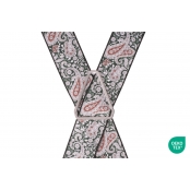 GASPARD Bretelles Homme Larges Fantaisie Paisley vert - Elastique Résistant et Clips Extra Fort - Modèle en X - Fabriqué en France - Taille Ajustable max 130cm - Garantie à Vie