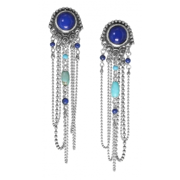 12--62829 - 3663483010309 - Franck Herval - Izia : Boucles d\'oreille multi chaine - 2