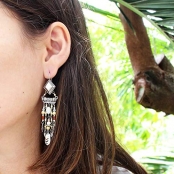 Carlota : Boucles d'oreille top losange