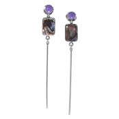 Stella : Boucles d\'oreille longue tige métal