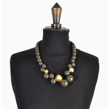 8250101GKHAQ37 -  - Zsiska - Bolas Rich : Collier 101 Doré Kaki